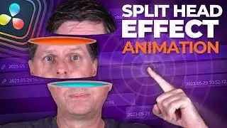 Whacky SPLIT Head effect / Davinci Resolve Tutorial / Fusion