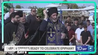 Archbishop blesses sponge docks ahead of Epiphany cross dive in Tarpon Springs