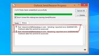 How To Fix “Outlook data file cannot be accessed error (0x8004010F)