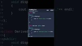 function overriding in c plus plus. #cplusplus #shorts #programming #codingwithankit