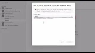 How to rename the General channel for a team in Microsoft Teams