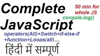 Full JavaScript Coding in One Video || All Topics Covered