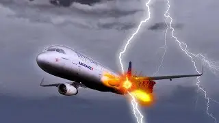 Airbus 321 Emergency Landing on the Beach after a Lightning Strike - GTA 5