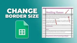 How to change border size in google sheets