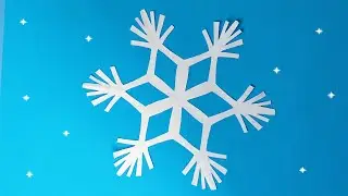 Простая СНЕЖИНКА из бумаги формата А - 4 / A simple SNOWFLAKE made of A4 paper