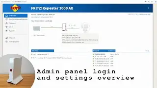 FRITZ! Repeater 3000 AX Wi-Fi 6 extender tri-band • Admin panel login and settings overview