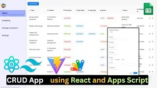 Build CRUD App using React and Google Apps Script