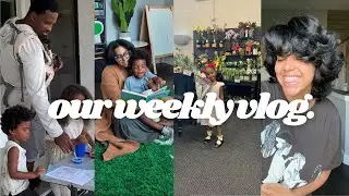 Our Weekly Vlog | wash & rollerset + shopping trip + homeschool haul + HUGE beauty product purge