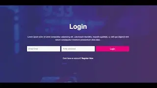 How To Create Login Form with pure HTML and CSS | Make Sign In Form Design