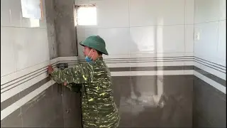 Precision Ceramic Tile Installation Skills For Bathroom Walls - Tile Border Decoration