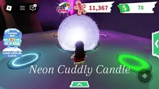 ✨ Day 34 of 365: Neon Cuddly Candle Complete! 🕯️✨