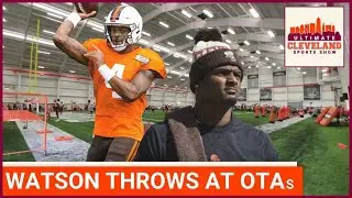 How did Deshaun Watsons shoulder look on the first day of Cleveland Browns OTAs?