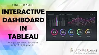 Interactive Dashboard in Tableau using Action Filter | Parameter Action | Highlight Action