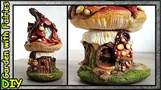 DIY House from a glass jar. Fairy or gnome fairytale house