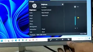 How to Customize Brightness of hp M22f Monitor