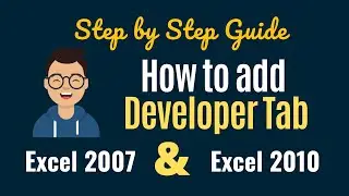 Excel Macro Tutorial - How to Add Developer Tab in Excel 2007