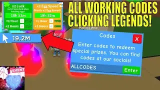 *ALL* WORKING CODES IN CLICKING LEGENDS! || Roblox