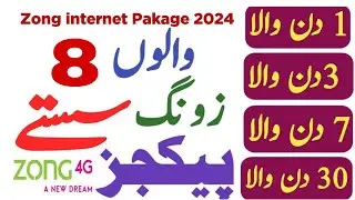 Zong Internet Package 2024| Zong Sasta Monthly Internet Packages| Zong Net Package