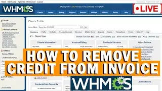 [🔴LIVE] How to remove credit from invoice in WHMCS?