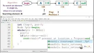 Search an element in a Singly Linked List