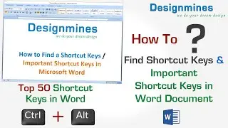 Shortcut Keys in Word Document and How to find Shortcut Keys