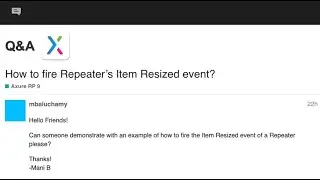 Axure RP Q&A: How to fire Axure repeaters Item Resized event?