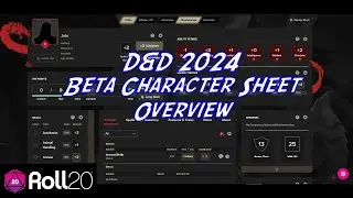 Roll20 D&D 2024 Beta Character Sheet Overview