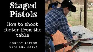 How I approach staged pistols - staging tips, pickup, and transitions with your guns on on the table