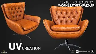 Texturing a Worn Leather Armchair in Substance 3D Painter and Marmoset  I Part 1 UV Adjustments