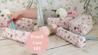 How to sew a zipped pencil case/box pouch. Back to school DIY