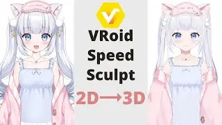 【Vroid Studio】Speed paint Mari Yume | 2D Vtuber to 3D | #vtuber 【Moe Bun】#speedsculpt #Vroid Studio