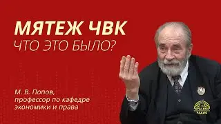 "Мятеж ЧВК. Что это было?" Интервью М.В. Попова.