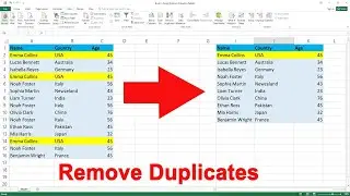 Remove Duplicates in Excel