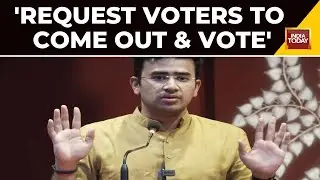 Karnataka Election: National President, BJP Yuva Morcha Tejasvi Surya Casts His Vote