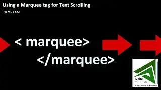 Using the Marquee tag for the scrolling in HTML