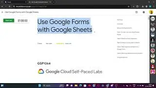 [New] Use Google Form with Google Sheets || Level 1 Arcade Solution || Qwiklabs Solution