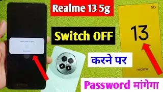 realme 13 5g me switch off password kaise lagaye/request password to power of realme 13 5g