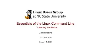 LUG: Essentials of the Linux Command Line