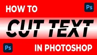 How to cut text in Photoshop | Cut text in just 2 minutes