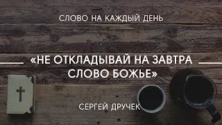 Не откладывай на завтра Слово Божье | Сергей Дручек