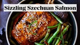 Szechuan Salmon with Scallion Green Beans- a delicious dinner!