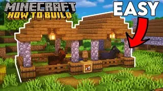 Minecraft: How to Build a Horse Stable | Small Horse Stable Tutorial