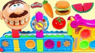 Feeding Mr. Play Doh Head Velcro Food From Mega Fun Factory!