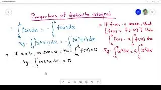 Lec. 3: Properties of definite integral