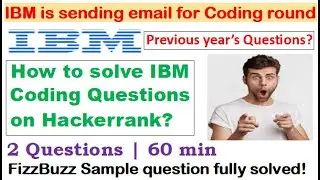 IBM is sending email for Coding Round on Hackerrank | Sample Question solved step by step | FizzBuzz