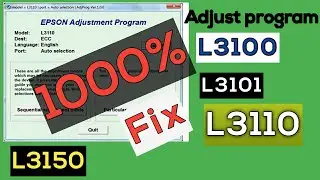 Epson L3100, L3101, L3110, L3150 , INK PAD RESET 1000% Working (ultimatehinditips)