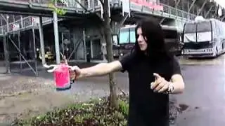 Skrillex and the cup (Sonny Moore)