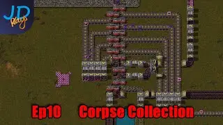 Ep10 Corpse Collection | Factorio Biter Hell | Gameplay, Lets Play