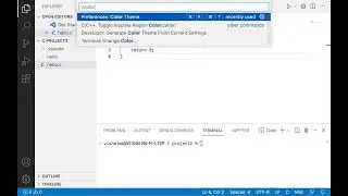 How to change color theme or background in Visual Studio Code