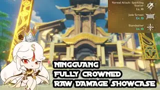 Fully Crowned Ningguang Raw Damage Showcase | Genshin Impact